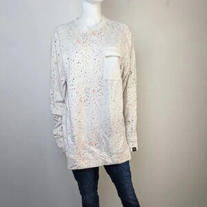 Paint Splattered Sweatshirt Tunic 2XL